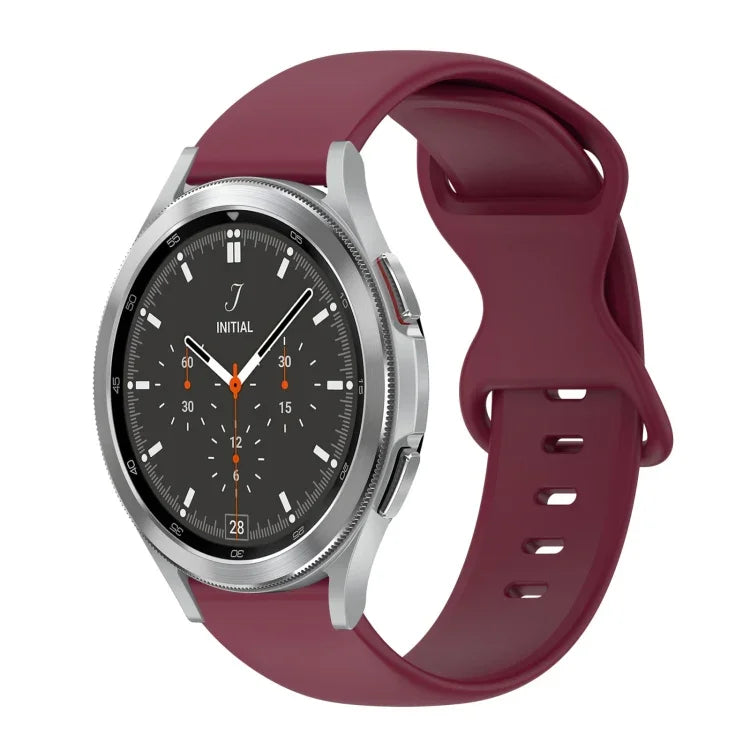 20-mm-Silikonarmband mit Faltschließe in Unifarbe, passend für Samsung Galaxy Watch 4 (44 mm), Samsung Galaxy Watch 4 Classic (46 mm), Samsung Galaxy Watch 4 Classic (42 mm) und Samsung Galaxy Watch Active 2