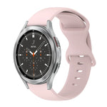 20-mm-Silikonarmband mit Faltschließe in Unifarbe, passend für Samsung Galaxy Watch 4 (44 mm), Samsung Galaxy Watch 4 Classic (46 mm), Samsung Galaxy Watch 4 Classic (42 mm) und Samsung Galaxy Watch Active 2