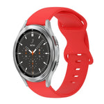 20-mm-Silikonarmband mit Faltschließe in Unifarbe, passend für Samsung Galaxy Watch 4 (44 mm), Samsung Galaxy Watch 4 Classic (46 mm), Samsung Galaxy Watch 4 Classic (42 mm) und Samsung Galaxy Watch Active 2