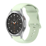 20-mm-Silikonarmband mit Faltschließe in Unifarbe, passend für Samsung Galaxy Watch 4 (44 mm), Samsung Galaxy Watch 4 Classic (46 mm), Samsung Galaxy Watch 4 Classic (42 mm) und Samsung Galaxy Watch Active 2