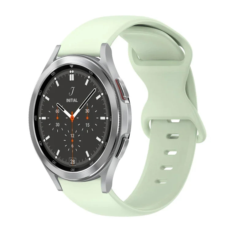 20-mm-Silikonarmband mit Faltschließe in Unifarbe, passend für Samsung Galaxy Watch 4 (44 mm), Samsung Galaxy Watch 4 Classic (46 mm), Samsung Galaxy Watch 4 Classic (42 mm) und Samsung Galaxy Watch Active 2