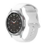 20-mm-Silikonarmband mit Faltschließe in Unifarbe, passend für Samsung Galaxy Watch 4 (44 mm), Samsung Galaxy Watch 4 Classic (46 mm), Samsung Galaxy Watch 4 Classic (42 mm) und Samsung Galaxy Watch Active 2