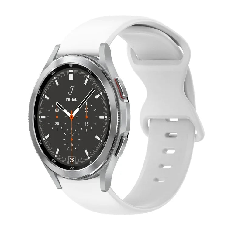 20-mm-Silikonarmband mit Faltschließe in Unifarbe, passend für Samsung Galaxy Watch 4 (44 mm), Samsung Galaxy Watch 4 Classic (46 mm), Samsung Galaxy Watch 4 Classic (42 mm) und Samsung Galaxy Watch Active 2