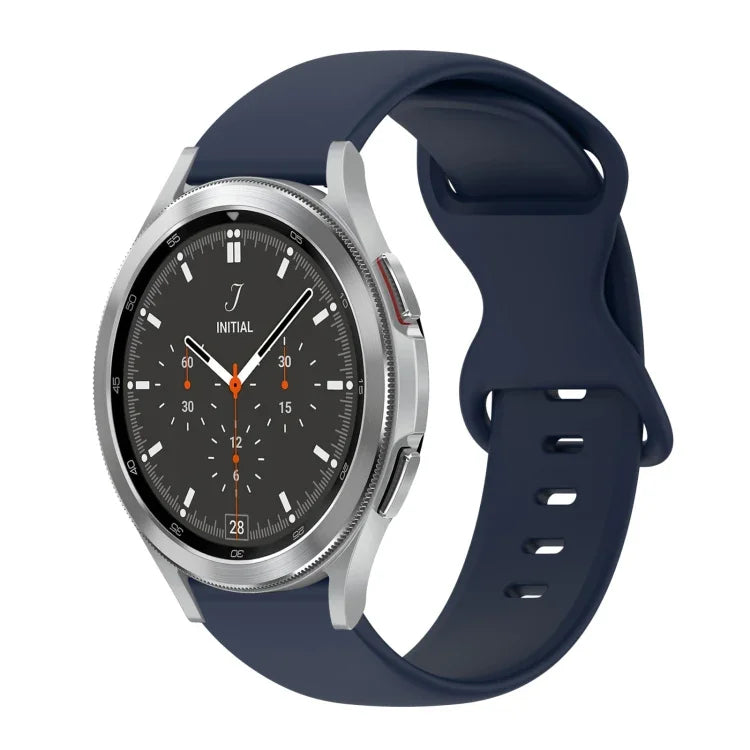 20-mm-Silikonarmband mit Faltschließe in Unifarbe, passend für Samsung Galaxy Watch 4 (44 mm), Samsung Galaxy Watch 4 Classic (46 mm), Samsung Galaxy Watch 4 Classic (42 mm) und Samsung Galaxy Watch Active 2