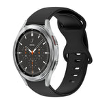 20-mm-Silikonarmband mit Faltschließe in Unifarbe, passend für Samsung Galaxy Watch 4 (44 mm), Samsung Galaxy Watch 4 Classic (46 mm), Samsung Galaxy Watch 4 Classic (42 mm) und Samsung Galaxy Watch Active 2