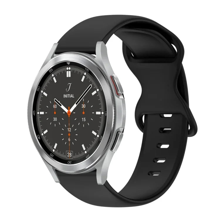 20-mm-Silikonarmband mit Faltschließe in Unifarbe, passend für Samsung Galaxy Watch 4 (44 mm), Samsung Galaxy Watch 4 Classic (46 mm), Samsung Galaxy Watch 4 Classic (42 mm) und Samsung Galaxy Watch Active 2