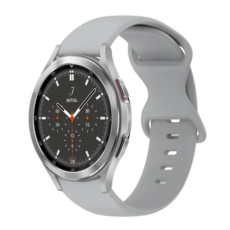 20-mm-Silikonarmband mit Faltschließe in Unifarbe, passend für Samsung Galaxy Watch 4 (44 mm), Samsung Galaxy Watch 4 Classic (46 mm), Samsung Galaxy Watch 4 Classic (42 mm) und Samsung Galaxy Watch Active 2