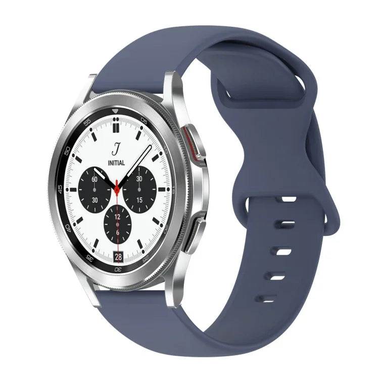 20-mm-Silikonarmband mit Faltschließe in Unifarbe, passend für Samsung Galaxy Watch 4 (44 mm), Samsung Galaxy Watch 4 Classic (46 mm), Samsung Galaxy Watch 4 Classic (42 mm) und Samsung Galaxy Watch Active 2