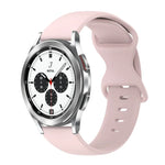 20-mm-Silikonarmband mit Faltschließe in Unifarbe, passend für Samsung Galaxy Watch 4 (44 mm), Samsung Galaxy Watch 4 Classic (46 mm), Samsung Galaxy Watch 4 Classic (42 mm) und Samsung Galaxy Watch Active 2