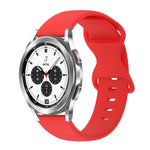 20-mm-Silikonarmband mit Faltschließe in Unifarbe, passend für Samsung Galaxy Watch 4 (44 mm), Samsung Galaxy Watch 4 Classic (46 mm), Samsung Galaxy Watch 4 Classic (42 mm) und Samsung Galaxy Watch Active 2