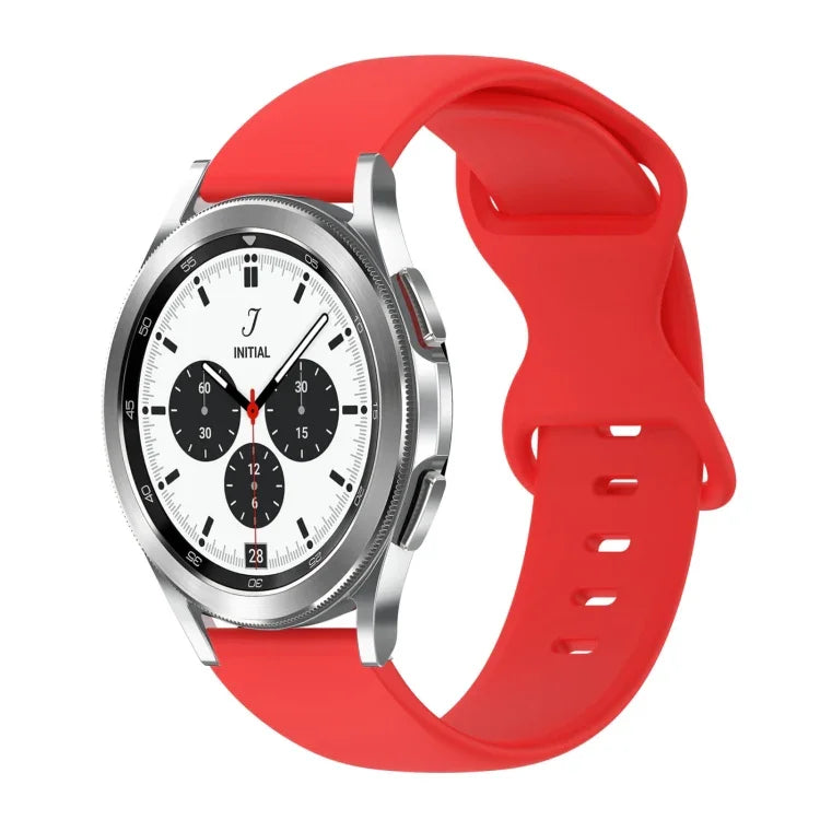 20-mm-Silikonarmband mit Faltschließe in Unifarbe, passend für Samsung Galaxy Watch 4 (44 mm), Samsung Galaxy Watch 4 Classic (46 mm), Samsung Galaxy Watch 4 Classic (42 mm) und Samsung Galaxy Watch Active 2