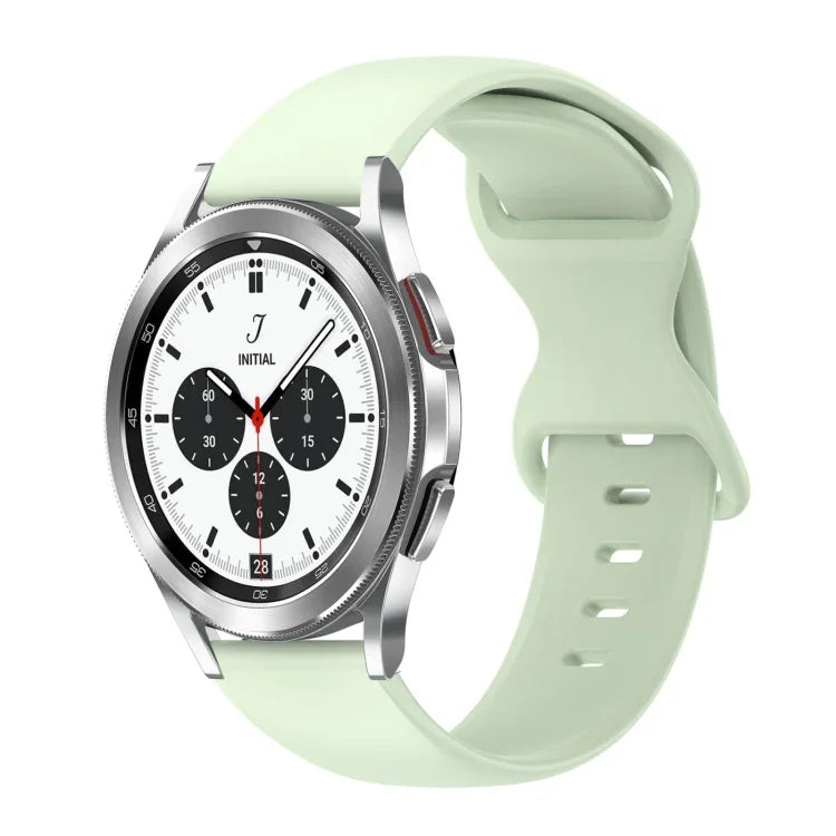 20-mm-Silikonarmband mit Faltschließe in Unifarbe, passend für Samsung Galaxy Watch 4 (44 mm), Samsung Galaxy Watch 4 Classic (46 mm), Samsung Galaxy Watch 4 Classic (42 mm) und Samsung Galaxy Watch Active 2