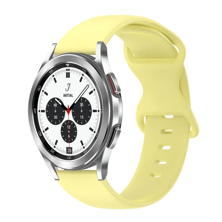 20-mm-Silikonarmband mit Faltschließe in Unifarbe, passend für Samsung Galaxy Watch 4 (44 mm), Samsung Galaxy Watch 4 Classic (46 mm), Samsung Galaxy Watch 4 Classic (42 mm) und Samsung Galaxy Watch Active 2