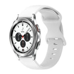 20-mm-Silikonarmband mit Faltschließe in Unifarbe, passend für Samsung Galaxy Watch 4 (44 mm), Samsung Galaxy Watch 4 Classic (46 mm), Samsung Galaxy Watch 4 Classic (42 mm) und Samsung Galaxy Watch Active 2
