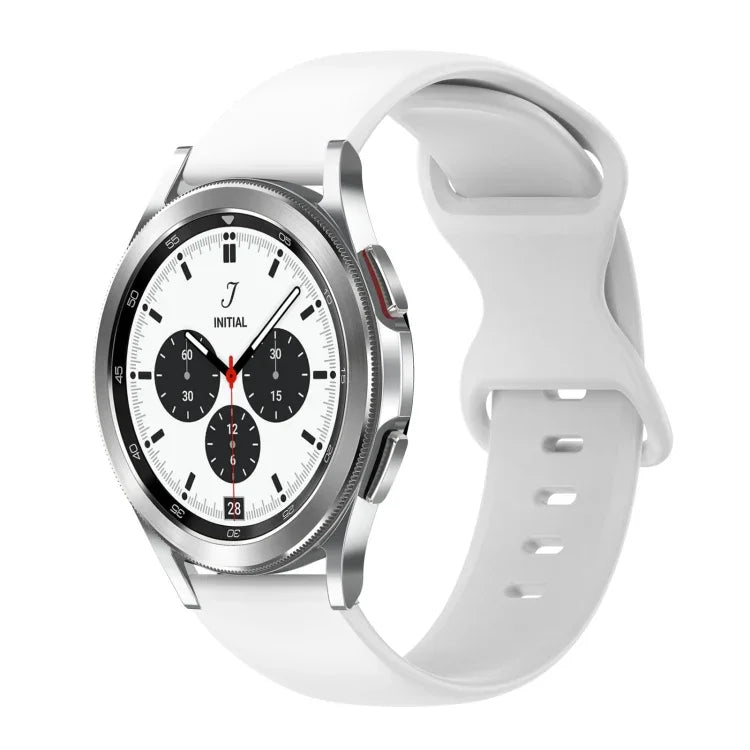 20-mm-Silikonarmband mit Faltschließe in Unifarbe, passend für Samsung Galaxy Watch 4 (44 mm), Samsung Galaxy Watch 4 Classic (46 mm), Samsung Galaxy Watch 4 Classic (42 mm) und Samsung Galaxy Watch Active 2