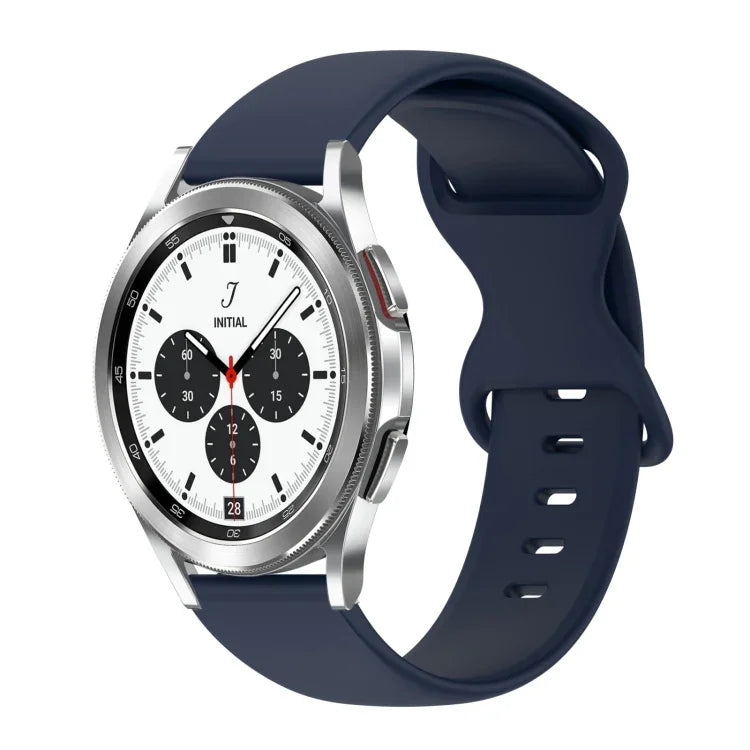 20-mm-Silikonarmband mit Faltschließe in Unifarbe, passend für Samsung Galaxy Watch 4 (44 mm), Samsung Galaxy Watch 4 Classic (46 mm), Samsung Galaxy Watch 4 Classic (42 mm) und Samsung Galaxy Watch Active 2