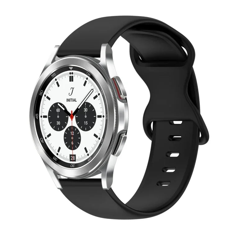 20-mm-Silikonarmband mit Faltschließe in Unifarbe, passend für Samsung Galaxy Watch 4 (44 mm), Samsung Galaxy Watch 4 Classic (46 mm), Samsung Galaxy Watch 4 Classic (42 mm) und Samsung Galaxy Watch Active 2