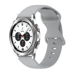 20-mm-Silikonarmband mit Faltschließe in Unifarbe, passend für Samsung Galaxy Watch 4 (44 mm), Samsung Galaxy Watch 4 Classic (46 mm), Samsung Galaxy Watch 4 Classic (42 mm) und Samsung Galaxy Watch Active 2