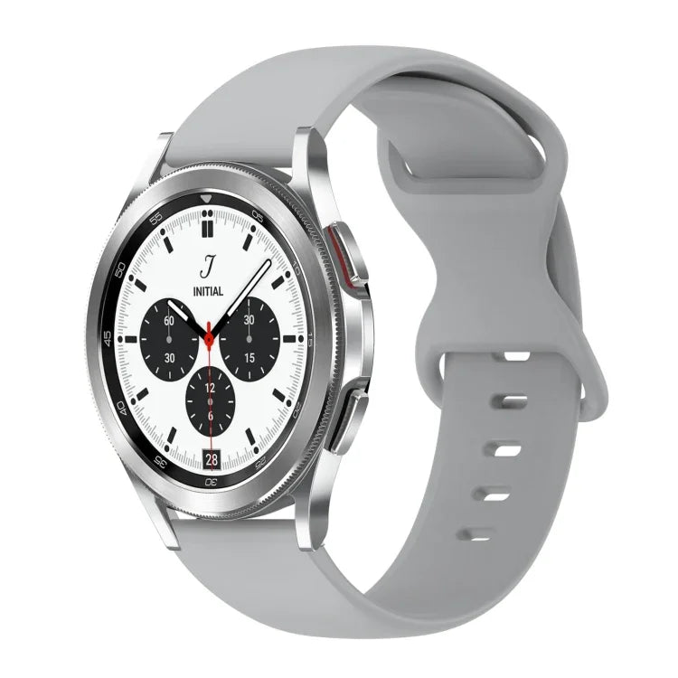 20-mm-Silikonarmband mit Faltschließe in Unifarbe, passend für Samsung Galaxy Watch 4 (44 mm), Samsung Galaxy Watch 4 Classic (46 mm), Samsung Galaxy Watch 4 Classic (42 mm) und Samsung Galaxy Watch Active 2