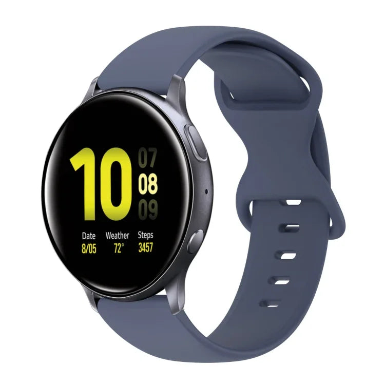 20-mm-Silikonarmband mit Faltschließe in Unifarbe, passend für Samsung Galaxy Watch 4 (44 mm), Samsung Galaxy Watch 4 Classic (46 mm), Samsung Galaxy Watch 4 Classic (42 mm) und Samsung Galaxy Watch Active 2