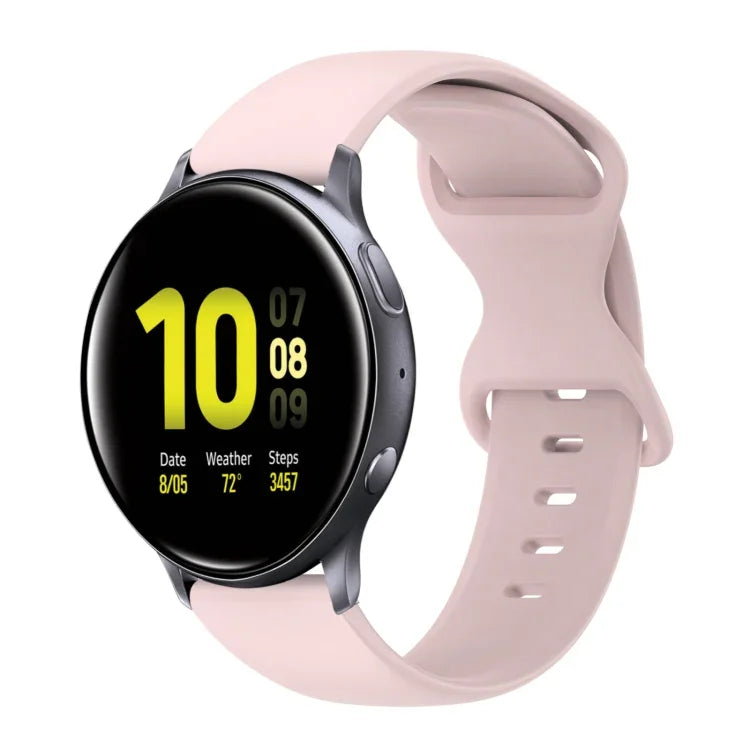 20-mm-Silikonarmband mit Faltschließe in Unifarbe, passend für Samsung Galaxy Watch 4 (44 mm), Samsung Galaxy Watch 4 Classic (46 mm), Samsung Galaxy Watch 4 Classic (42 mm) und Samsung Galaxy Watch Active 2