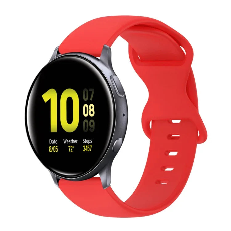 20-mm-Silikonarmband mit Faltschließe in Unifarbe, passend für Samsung Galaxy Watch 4 (44 mm), Samsung Galaxy Watch 4 Classic (46 mm), Samsung Galaxy Watch 4 Classic (42 mm) und Samsung Galaxy Watch Active 2
