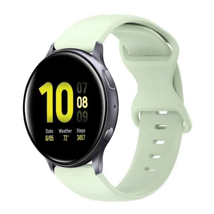 20-mm-Silikonarmband mit Faltschließe in Unifarbe, passend für Samsung Galaxy Watch 4 (44 mm), Samsung Galaxy Watch 4 Classic (46 mm), Samsung Galaxy Watch 4 Classic (42 mm) und Samsung Galaxy Watch Active 2