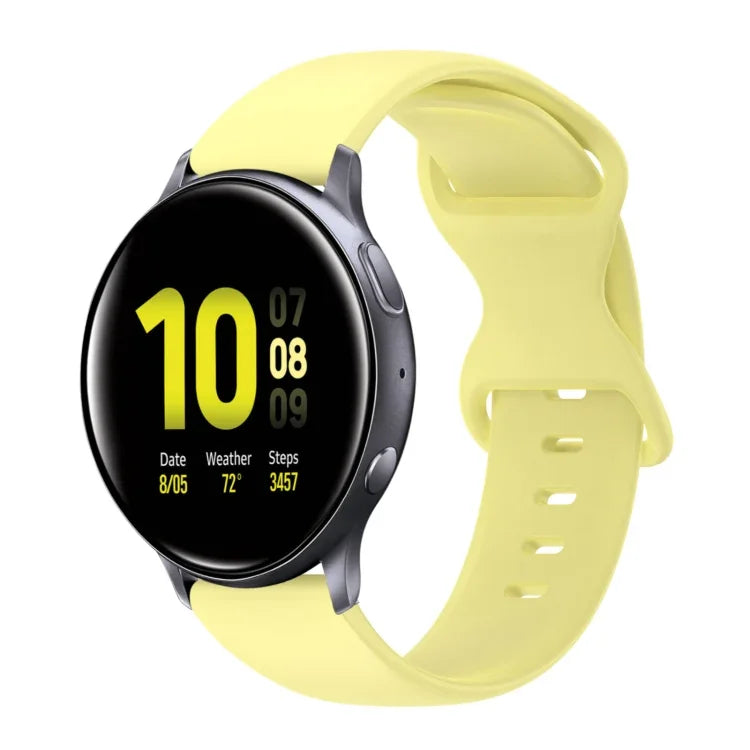 20-mm-Silikonarmband mit Faltschließe in Unifarbe, passend für Samsung Galaxy Watch 4 (44 mm), Samsung Galaxy Watch 4 Classic (46 mm), Samsung Galaxy Watch 4 Classic (42 mm) und Samsung Galaxy Watch Active 2