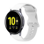 20-mm-Silikonarmband mit Faltschließe in Unifarbe, passend für Samsung Galaxy Watch 4 (44 mm), Samsung Galaxy Watch 4 Classic (46 mm), Samsung Galaxy Watch 4 Classic (42 mm) und Samsung Galaxy Watch Active 2