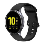 20-mm-Silikonarmband mit Faltschließe in Unifarbe, passend für Samsung Galaxy Watch 4 (44 mm), Samsung Galaxy Watch 4 Classic (46 mm), Samsung Galaxy Watch 4 Classic (42 mm) und Samsung Galaxy Watch Active 2