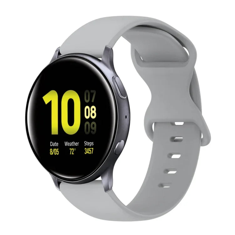 20-mm-Silikonarmband mit Faltschließe in Unifarbe, passend für Samsung Galaxy Watch 4 (44 mm), Samsung Galaxy Watch 4 Classic (46 mm), Samsung Galaxy Watch 4 Classic (42 mm) und Samsung Galaxy Watch Active 2
