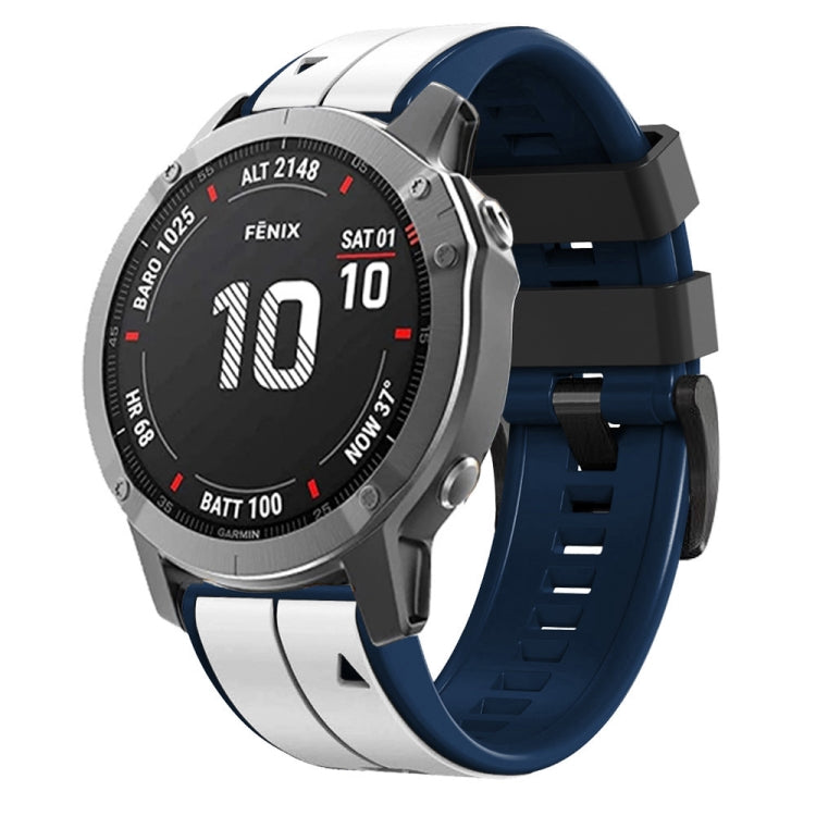 26mm Silicone Sports Two-Color Watch Band, For Garmin Fenix 7X, For Garmin Fenix 7X Solar, For Garmin Tactix 7 Pro, For Garmin Tactix 7, For Garmin Fenix 6X