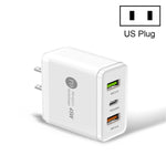 45W PD3.0 + 2 x QC3.0 USB Multiport Schnellladegerät, US-Stecker, US-Stecker