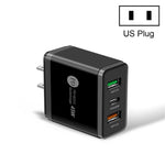 45W PD3.0 + 2 x QC3.0 USB Multiport Schnellladegerät, US-Stecker, US-Stecker