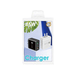 45W PD3.0 + 2 x QC3.0 USB Multiport Schnellladegerät, US-Stecker, US-Stecker