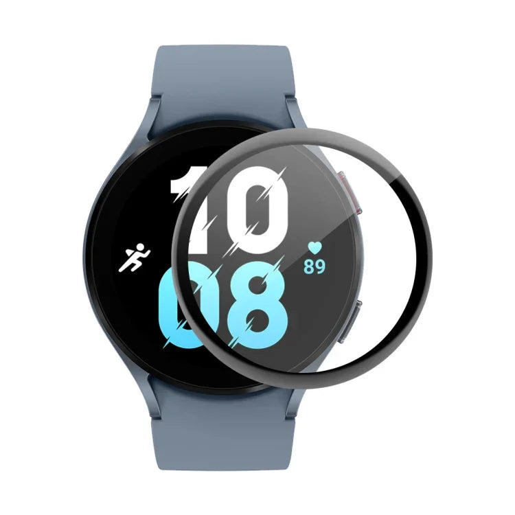 ENKAY 3D-Vollbild-Displayschutzfolie aus PC + PMMA für Samsung Galaxy Watch5 (44 mm), erhältlich in den Größen 1 Stück, 2 Stück, 5 Stück und 10 Stück.