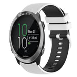 20mm Checkered Two-Color Silicone Watch Band, For Garmin Forerunner 645 Music