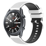 22 mm kariertes, zweifarbiges Silikon-Uhrenarmband, für Samsung Galaxy Watch3 45 mm, Samsung Galaxy Watch 46 mm, Samsung Gear S3 Classic, Samsung Gear S3 Frontier
