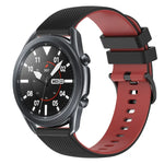 22 mm kariertes, zweifarbiges Silikon-Uhrenarmband, für Samsung Galaxy Watch3 45 mm, Samsung Galaxy Watch 46 mm, Samsung Gear S3 Classic, Samsung Gear S3 Frontier