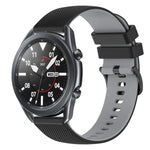22 mm kariertes, zweifarbiges Silikon-Uhrenarmband, für Samsung Galaxy Watch3 45 mm, Samsung Galaxy Watch 46 mm, Samsung Gear S3 Classic, Samsung Gear S3 Frontier