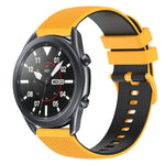 22 mm kariertes, zweifarbiges Silikon-Uhrenarmband, für Samsung Galaxy Watch3 45 mm, Samsung Galaxy Watch 46 mm, Samsung Gear S3 Classic, Samsung Gear S3 Frontier