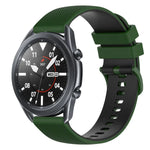 22 mm kariertes, zweifarbiges Silikon-Uhrenarmband, für Samsung Galaxy Watch3 45 mm, Samsung Galaxy Watch 46 mm, Samsung Gear S3 Classic, Samsung Gear S3 Frontier