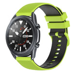 22 mm kariertes, zweifarbiges Silikon-Uhrenarmband, für Samsung Galaxy Watch3 45 mm, Samsung Galaxy Watch 46 mm, Samsung Gear S3 Classic, Samsung Gear S3 Frontier
