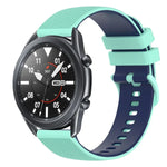 22 mm kariertes, zweifarbiges Silikon-Uhrenarmband, für Samsung Galaxy Watch3 45 mm, Samsung Galaxy Watch 46 mm, Samsung Gear S3 Classic, Samsung Gear S3 Frontier