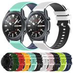 22 mm kariertes, zweifarbiges Silikon-Uhrenarmband, für Samsung Galaxy Watch3 45 mm, Samsung Galaxy Watch 46 mm, Samsung Gear S3 Classic, Samsung Gear S3 Frontier