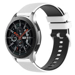 22 mm kariertes, zweifarbiges Silikon-Uhrenarmband, für Samsung Galaxy Watch3 45 mm, Samsung Galaxy Watch 46 mm, Samsung Gear S3 Classic, Samsung Gear S3 Frontier