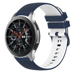 22 mm kariertes, zweifarbiges Silikon-Uhrenarmband, für Samsung Galaxy Watch3 45 mm, Samsung Galaxy Watch 46 mm, Samsung Gear S3 Classic, Samsung Gear S3 Frontier
