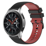 22 mm kariertes, zweifarbiges Silikon-Uhrenarmband, für Samsung Galaxy Watch3 45 mm, Samsung Galaxy Watch 46 mm, Samsung Gear S3 Classic, Samsung Gear S3 Frontier