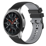 22 mm kariertes, zweifarbiges Silikon-Uhrenarmband, für Samsung Galaxy Watch3 45 mm, Samsung Galaxy Watch 46 mm, Samsung Gear S3 Classic, Samsung Gear S3 Frontier