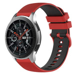 22 mm kariertes, zweifarbiges Silikon-Uhrenarmband, für Samsung Galaxy Watch3 45 mm, Samsung Galaxy Watch 46 mm, Samsung Gear S3 Classic, Samsung Gear S3 Frontier